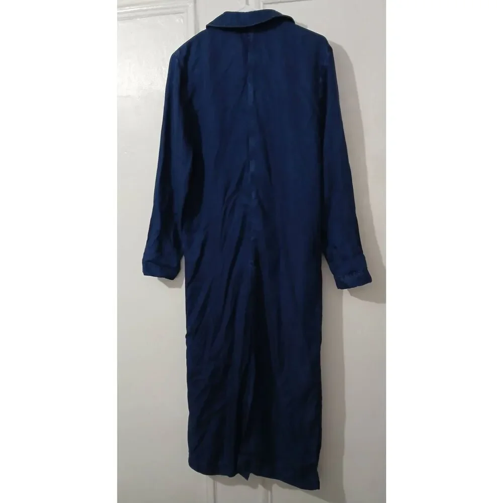 Blk dnm womens small long duster lightweight denim cardigan blue